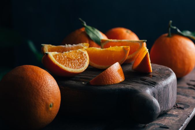 Fresh cut oranges