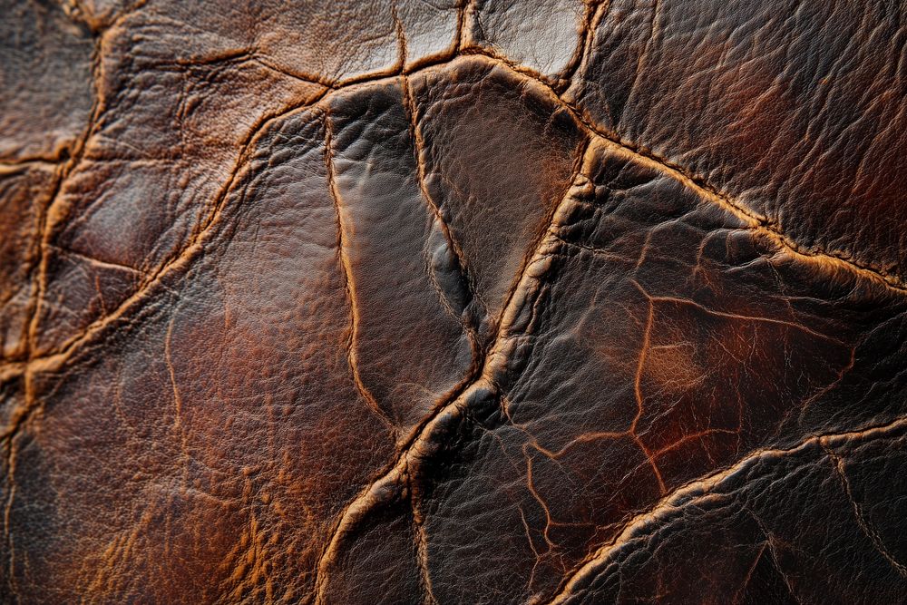 Aged Worn Leather Texture with Cracks
