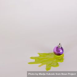 Purple Christmas decoration with green abstract tree 4mrdvb