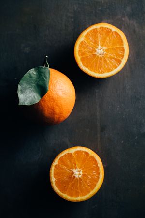 Orange juice on table