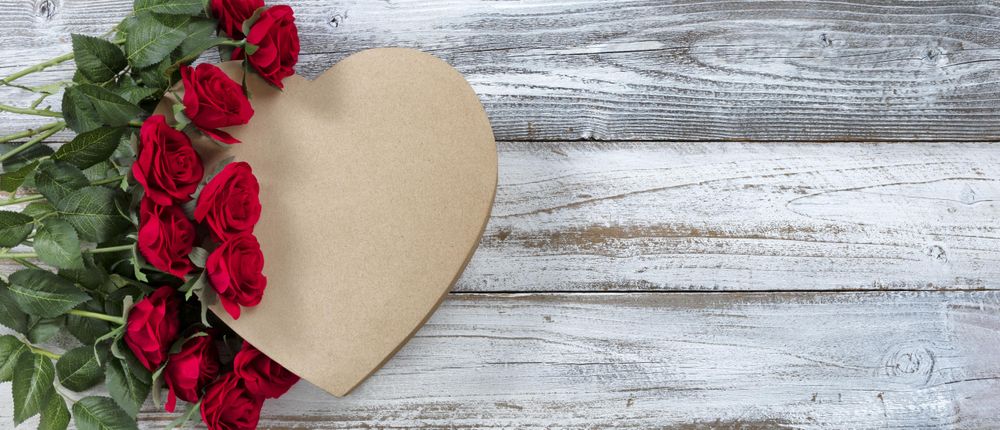 Heart and roses for Valentine’s day gift
