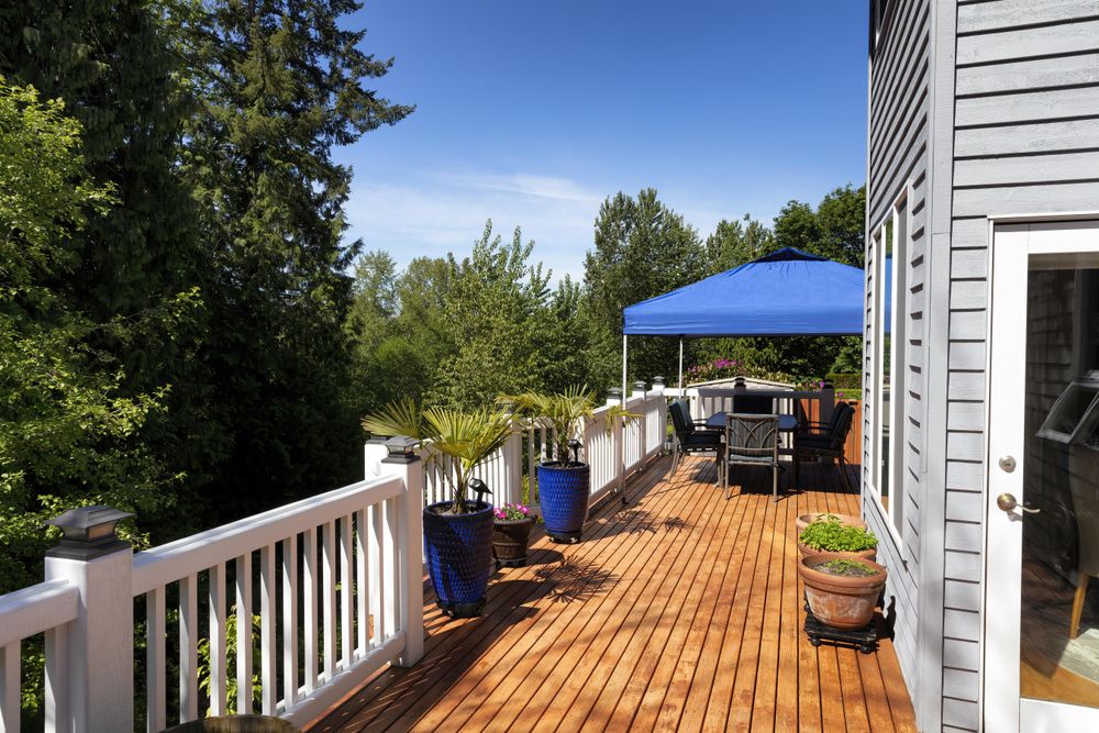Home deck backyard for summer time