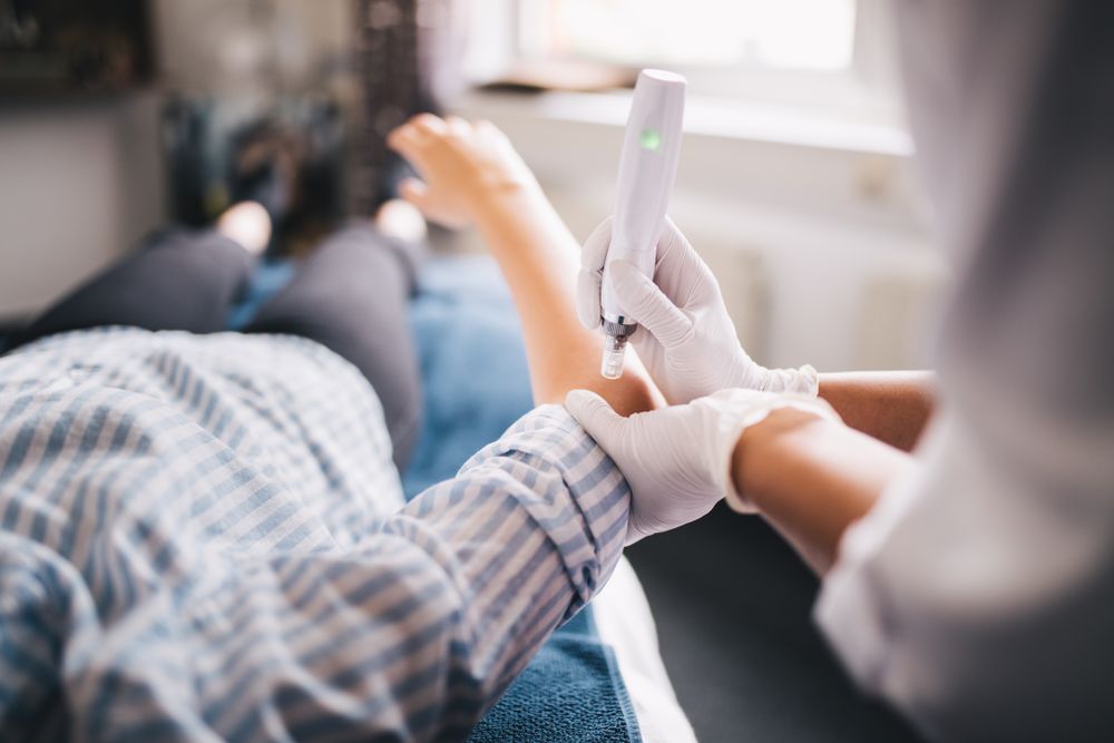 Woman receiving a beauty treatment