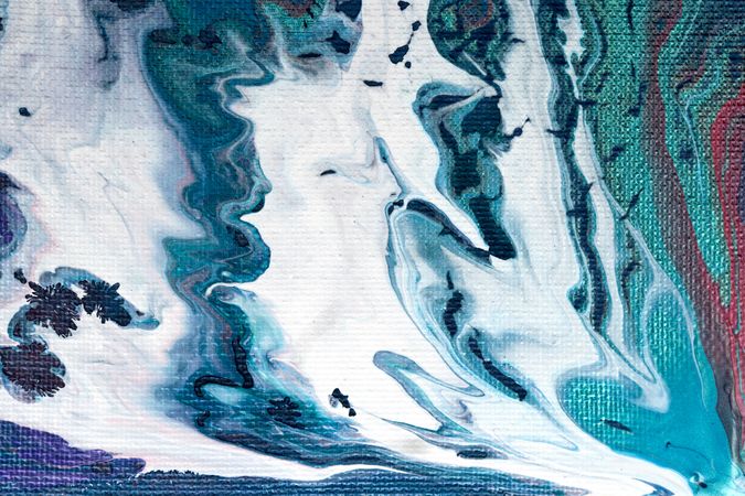 Blue Fluid Art, Abstract Acrylic Background