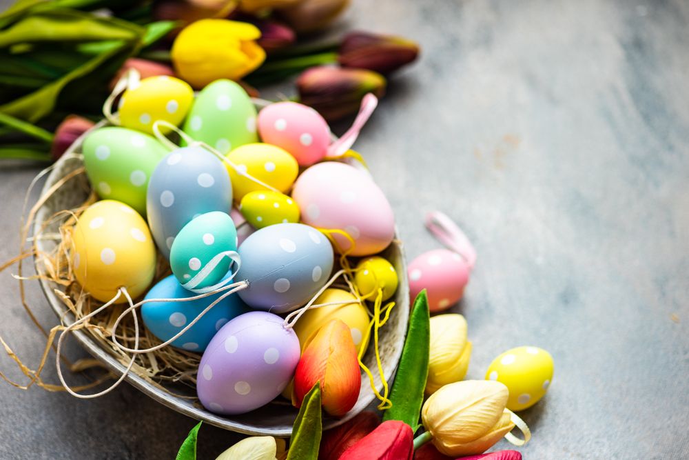 Pastel eggs for spring time