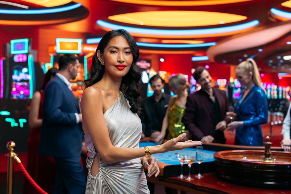 Advertising Template with an Asian Female Posing for Camera.