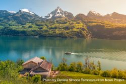 Picturesque alpine scenery warmed up by sunlight 5aDjQ0