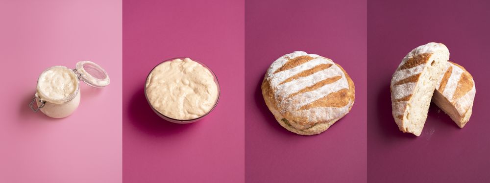 Making sourdough bread step by step