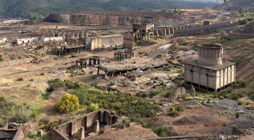 Old mining structures in Riotinto