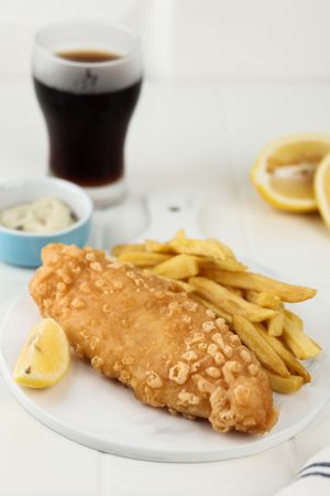 Fish and Chips with A Glass of Cola