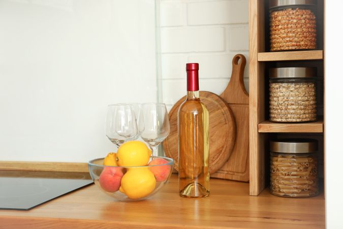 Concept of interior, a cozy kitchen interior