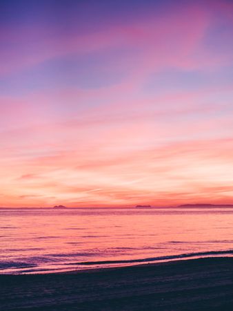 Sunset in the sky at seaside