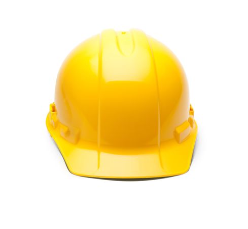 Yellow Construction Safety Hard Hat Isolated
