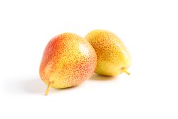 Fresh sweet pears isolated on blank background