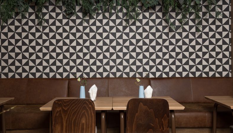 Interior of cozy restaurant