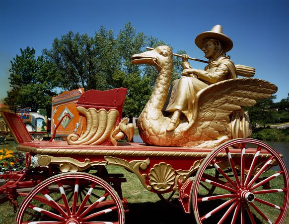 Elaborate wagons, at Circus World in Baraboo, Wisconsin