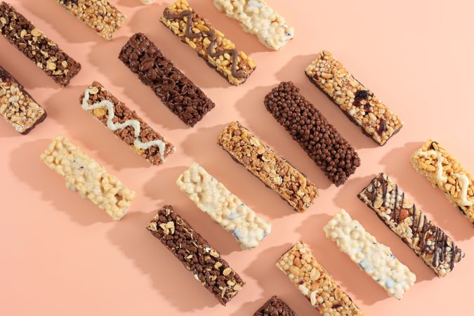 Various Healthy Cereal Granola Energy Protein Bar