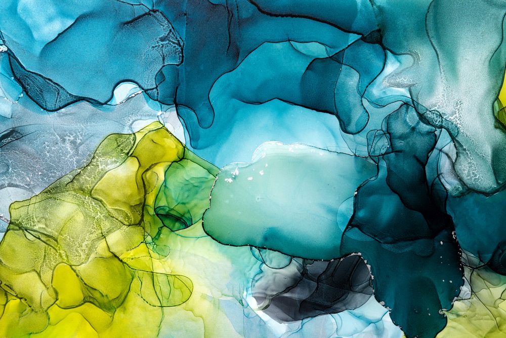 Modern fluid art, Alcohol Ink.