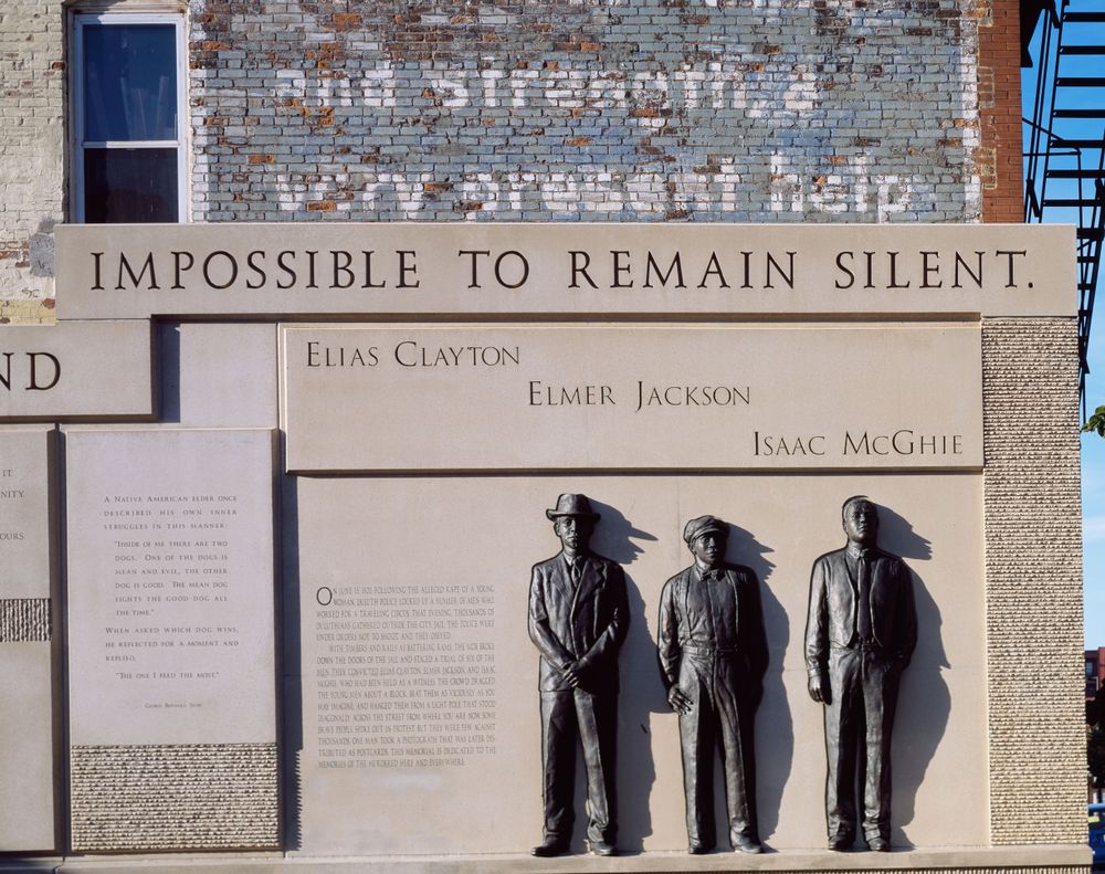 Memorial for the Duluth Lynchings , Duluth, Minnesota