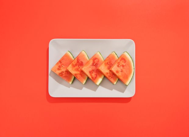Watermelon on colorful background