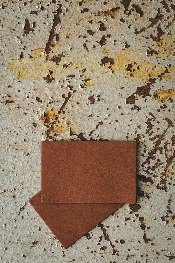 Natural leather labels for price or advertising