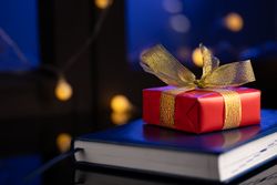 Corporate Holiday Gift on Notebook