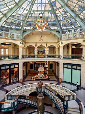 Atrium view of the shops of Grand Avenue, Milwaukee, Wisconsin