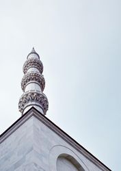 Corner of mosque with minaret