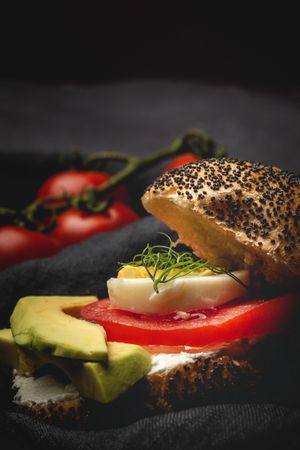Homemade vegetable sandwich