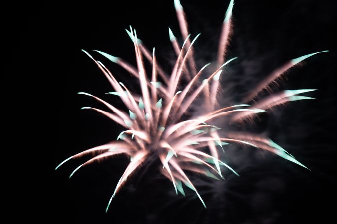 Bright fireworks on night sky