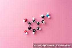 Molecular structure over pink background 0v7ap5