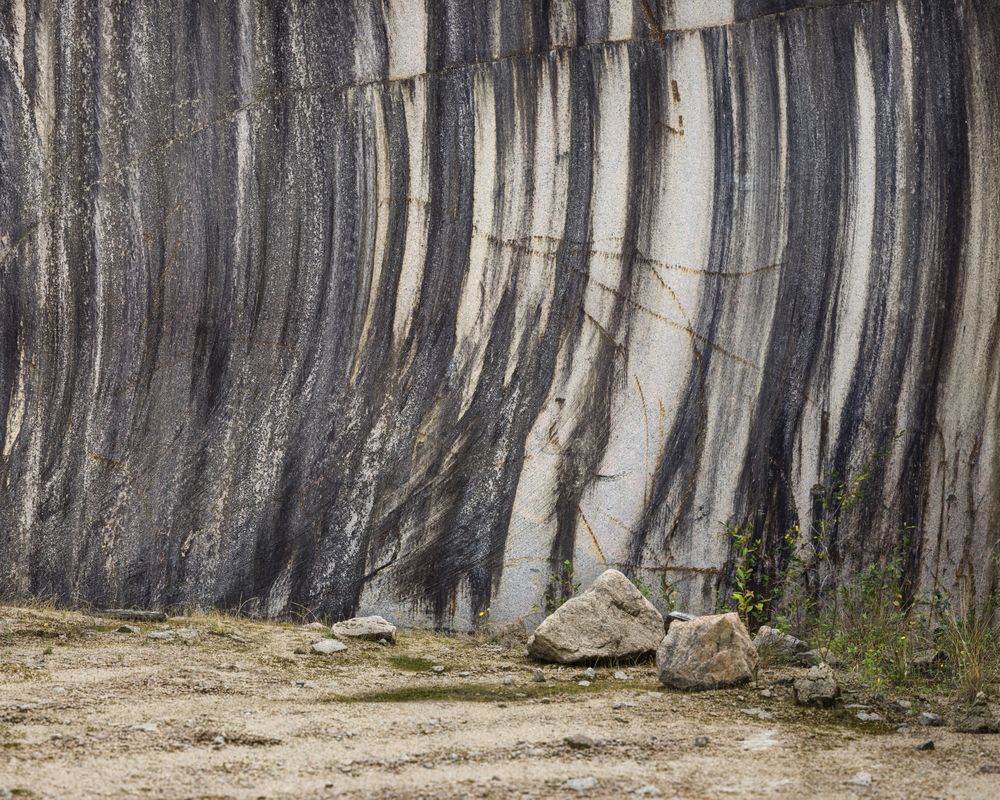 Surface of smooth quarry wall