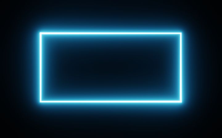 Blue light making rectangle shape