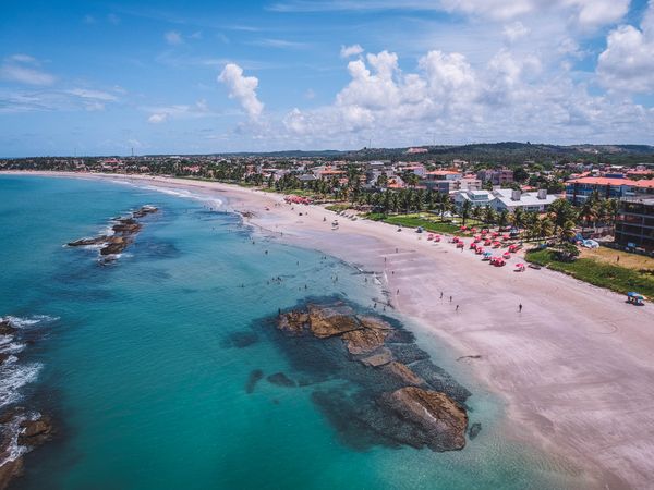 Brazilian beach, aerial shot