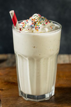 Frozen Blended Vanilla Milkshake