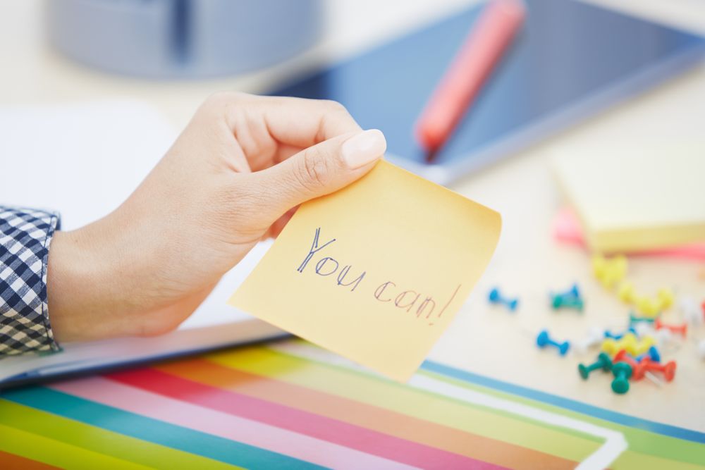 You can text on adhesive note