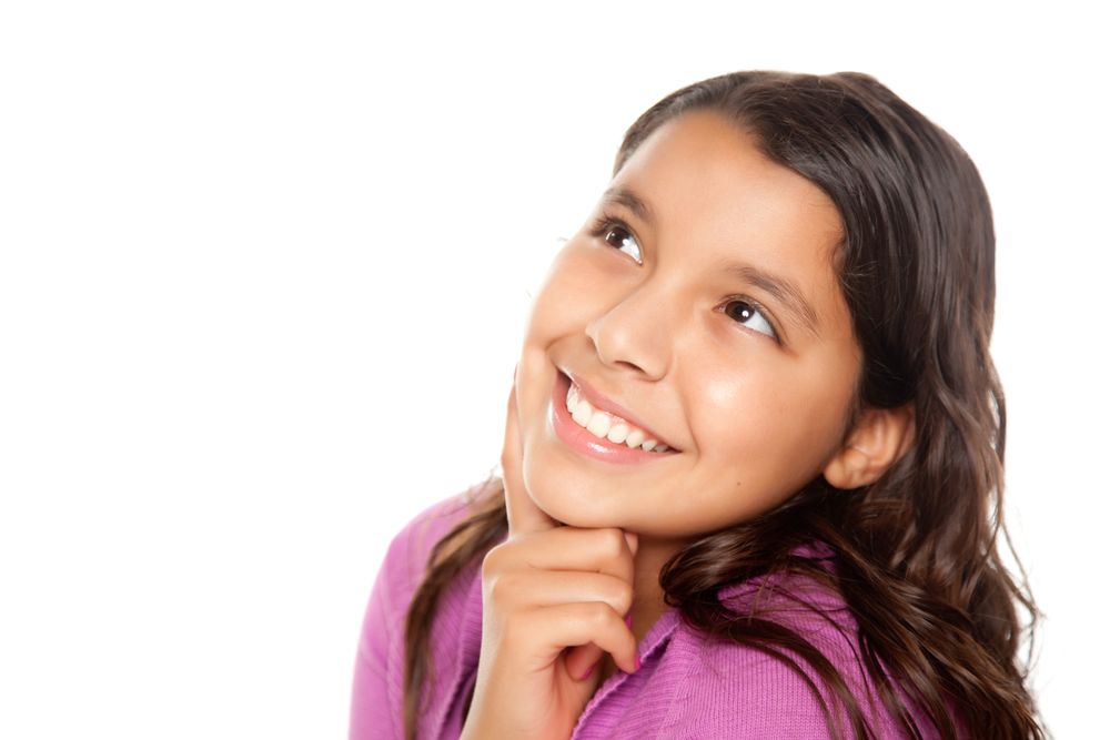 Hispanic Girl Thinking