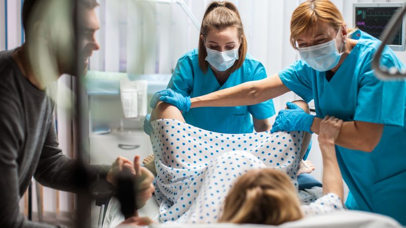 Modern Delivery Ward with Professional Midwives.