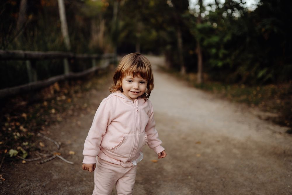 Joyful girl in park
