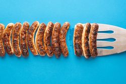 Grilled german sausages