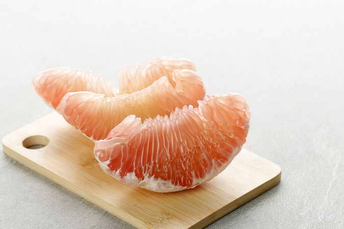Fresh Peeled Jeruk Bali Red Pomelo