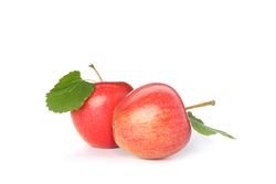 Sweet red apples isolated on light background