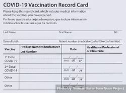 Covid 19 vaccination record card in full frame layout 4OwOv4