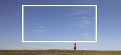 Frame in the blue sky