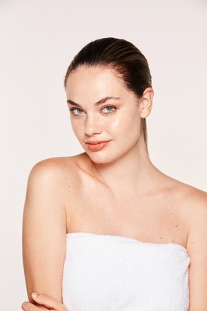 female demonstrating natural beauty