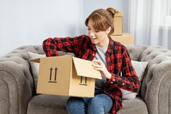 Concept of move with a young woman