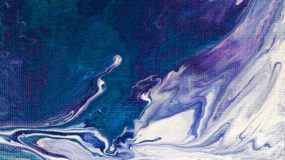 Blue Fluid Art, Abstract Acrylic Background