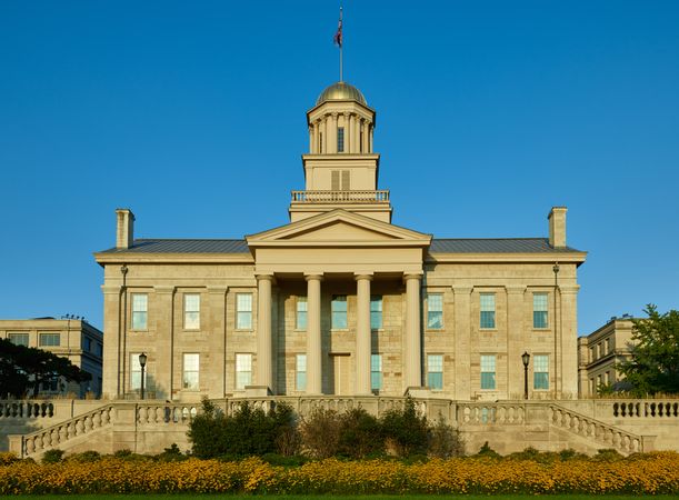 The Old Stone Capitol, a former Iowa capitol building in Iowa City, Iowa