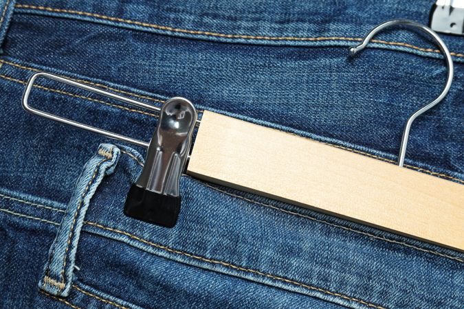 Concept of modern casual clothes - jeans, jeans trousers
