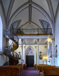 The “miraculous staircase” inside the Loretto Chapel bxvLM5